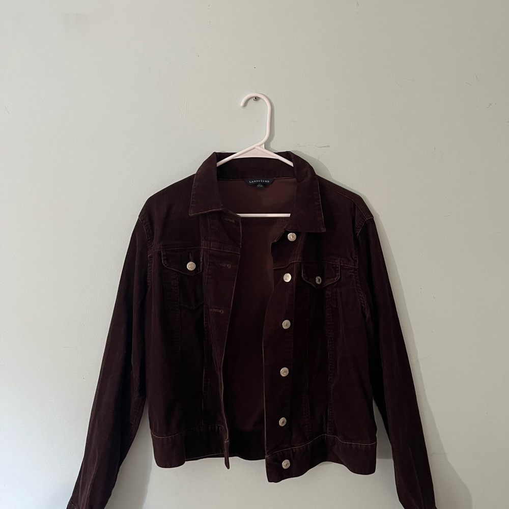 Lands' End Women's Dark Brown Jean Jacket